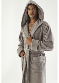 Resim Uzun Kapüşonlu Triga Bambu Cotton Bayan Bornoz Toupe Diğer 