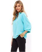 Resim Dispace Büyük Beden Şık Ofis Ve Özel Günler İçin Kadın Bluz 168680706 Yeşil 