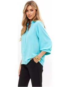 Resim Dispace Büyük Beden Şık Ofis Ve Özel Günler İçin Kadın Bluz 168680706 Yeşil 