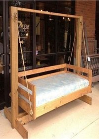 Resim Bamena Wood Terassa Ahşap Salıncak 