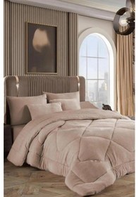 Resim Çift Kişilik Çift Taraflı Wellsoft Yorgan Lüx Kahverengi 195 X 215 - Ultra Yumuşak 