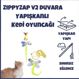 Resim ZippyZap v2 Duvara Yapışkanlı Kedi Oyuncağı 