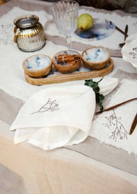 Resim Liz Peçete 45x45 - Krem-Toprak / 45 x 45 cm 