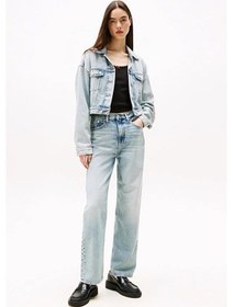 Resim Kadın Th Layla Yüksek Bel Düz Paça Jeans - Açık Mavi Denim Light 