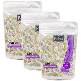 Resim Pufai Katran Süzen Filtreli Ağızlık 8 MM 150'li x 3 Paket 