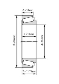 Resim 30202 Konik Makarali Rulman 15X35X11,75 416346299 