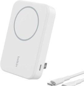 Resim Belkin BoostCharge Pro Wireless Power Bank 10000mAh with Qi2, MagSafe Compatible Portable Charger - White 