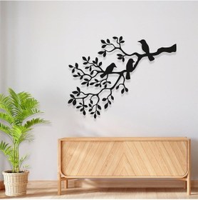 Resim Duvar Metal Tablo Ağaç Dalı Motifli Lazer Kesim Tablo 