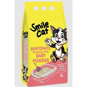 Resim Smile Kedi Kumu Bentonit 5 Lt Bebek Pudralı 