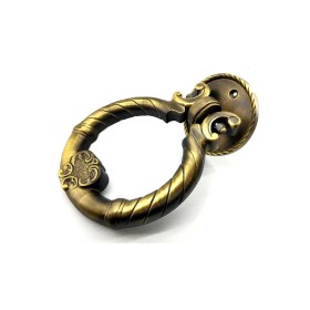 Resim Antika Tarz Dekoratif Pirinç Saray Kapı Tokmağı, Taktak - 97MM, Antik Nemere Home 