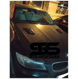 Resim Bmw E90 Uyumlu Piano Black Kaput Üstü Havalandırma Izgarası 