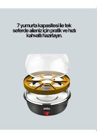 Resim 7 Yumurta Kapasiteli Buharlı Yumurta Pişirme Cihazı Sesli Uyarılı 