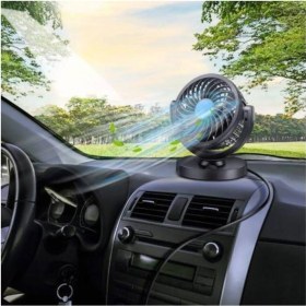 Resim Yiza Araç Içi 360 Derece Dönebilen Soğutucu Araç Vantilatör 12V Çakmaklıklı 
