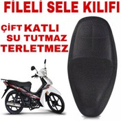 Resim Rks Next 100 Cup Motosiklet Sele Koltuk Kılıfı Çift Katlı File 