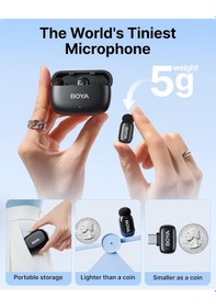 Resim Boya Mini-14 2tx+1rx+cc Android - Tablet - Pc İçin Gürültü Engelleyicili Kablosuz Yaka Mikrofonu 