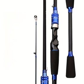 Resim Ultra Hafif Karbon Fiber Sinek Balıkçılık Kamışı - Hızlı Eylem, Kırmızı Detaylar ve Ergonomik Sap ile Alabalık, Levrek, Tatlısu & Tuzlu Su İçin Dayanıklı Atış Çubuğu - Başlangıçtan Profesyonellere Uygun 