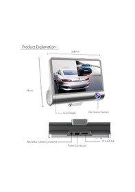 Resim Kingboss Fhd 4" Ekran 1080p 3 Kameralı Araç İçi Güvenlik Kamerası 