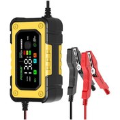 Resim Foxsur Araba Akü Şarj Cihazı Akıllı Akü Şarj Cihazı Fonksiyonlu Büyük Sarı 