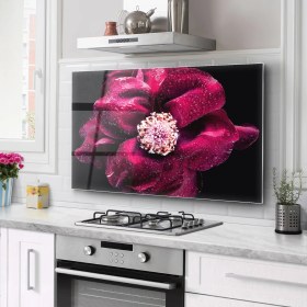 Resim Olinpa Ocak Arkası Cam Koruyucu Tezgah Ankastre Arkası Koruyucu 76X50 cm | 