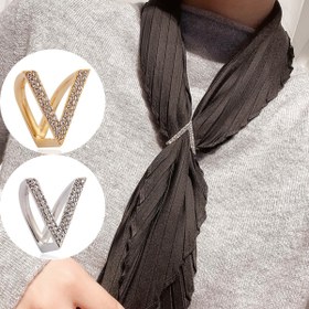 Resim Moda Taşlı Çok Amaçlı V-Yaka Taze Minimalist Paltolu Eşarp Klipsi, Moda Süsleme,Gardırop Stilizasyonu,Şık Detaylar,Şık Klips,Parlatılmış Donanım,Moda Fermuarı,Dekoratif Klips,Stil bilincine sahip kadınlar,Hediye Alışverişçileri 