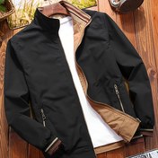 Resim Erkekler için Ters Çevrilebilir Dik Yaka Ceket - Sporlu Günlük Fermuarlı Kaban, Kontrast Astarlı, Softshell Polyester, Bahar/Sonbahar Dış Mekan & Boş Zaman Giyimi İçin Normal Kalıp, Sonbaharda Katmanlama, Şık Tasarım, Hafif Yapı, Fonksiyonel Cepler, Aktif Yaşam Tarzı, Baharlık Dış Giysi, Modern Erkek Giyim, Dayanıklı Kumaş, Çok Yönlü Dış Giyim, Modaya Uygun Erkekler 