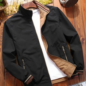 Resim Erkekler için Ters Çevrilebilir Dik Yaka Ceket - Sporlu Günlük Fermuarlı Kaban, Kontrast Astarlı, Softshell Polyester, Bahar/Sonbahar Dış Mekan & Boş Zaman Giyimi İçin Normal Kalıp, Sonbaharda Katmanlama, Şık Tasarım, Hafif Yapı, Fonksiyonel Cepler, Aktif Yaşam Tarzı, Baharlık Dış Giysi, Modern Erkek Giyim, Dayanıklı Kumaş, Çok Yönlü Dış Giyim, Modaya Uygun Erkekler 