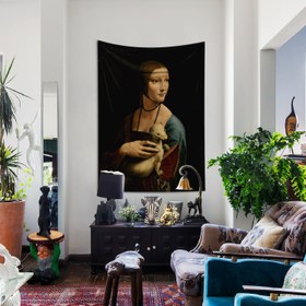 Resim Lady with an Ermine / Leonardo da Vinci Duvar Örtüsü - 60 cm x 90 cm 