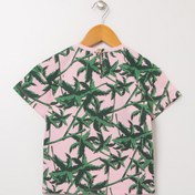 Resim Mammaramma 22sg-76 Bisiklet Yaka Baskılı Pembe Bebek T-shirt 