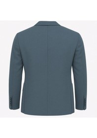 Resim Plus Scorpion Erkek Slim Fit Blazer Ceket Tek Düğmeli Çift Yırtmaçlı Torba Cepli Yarım Astarlı Zümrüt Mavisi 