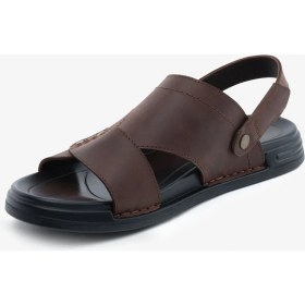 Resim Greyder Erkek Kahverengi Hakiki Deri Sandalet 6Y1CS64683 