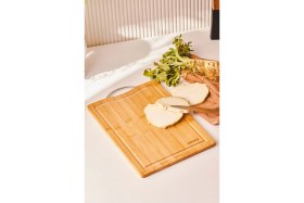 Resim Feyza Design Bambu Kesme Tahtası, 33 Cm, Şık ve Dayanıklı, Çok Amaçlı Mutfağınız Için 