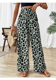 Resim Etiler Collection Kadın Süprem Kumaş Beli Lastikli Leopar Desen Pantolon Leopar 