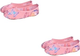 Resim VALICLUD 2 Bale Ayakkabıları Taban Bale Ayakkabısı Baskı Tabanı Çocuklar Pointe Ayakkabı Düz Ayakkabılar Dans Topuklu Yürümeye Başlayan Çocuk Dans Bale Daireleri Streç Kayışlar 