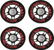 Resim Rulmanlı 4 Adet Deluxe Silikonlu Paten Tekerleği Seti 