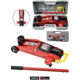 Resim 2 Ton Tekerlekli Çantalı Oto Kriko Araç Kaldırma Krikosu Hidrolik Timsah Kriko 