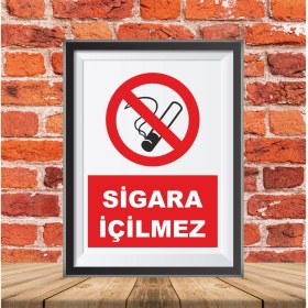 Resim Galatabela Sigara Içilmez Uyarı Ikaz Tabelası 