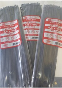 Resim Pemsan 4.8 x 400 Plastik Cırt Kelepçe Kablo Bağı Siyah 100'lü Paket 
