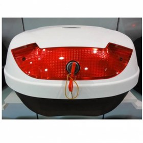 Resim Maxem Mx-45 Motosiklet Arka Çanta Topcase Beyaz 