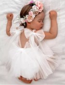 Resim My Little Bo Yenidoğan Kız Bebekler İçin Şık Beyaz Body Elbiseler 235203681 Beyaz 