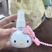 Resim Sanrio için for hello kitty Doldurulabilir Sprey Şişesi - Taşınabilir Seyahat Boyutlu Plastik Şişe, Pembe Kurdele ve Kalp Tasarımı, Kompakt ve Hafif Tatil Hediyeleri, Günlük Kullanım veya Dekoratif Gösterim için, Hediye Ürün, Oyunlu Tasarım, Kolay Tutuşlu Kolu 