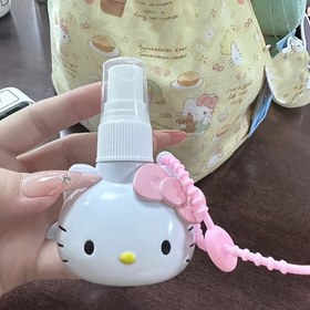 Resim Sanrio için for hello kitty Doldurulabilir Sprey Şişesi - Taşınabilir Seyahat Boyutlu Plastik Şişe, Pembe Kurdele ve Kalp Tasarımı, Kompakt ve Hafif Tatil Hediyeleri, Günlük Kullanım veya Dekoratif Gösterim için, Hediye Ürün, Oyunlu Tasarım, Kolay Tutuşlu Kolu 
