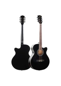 Resim Midex XC-200BK Kesik Kasa Siyah Akustik Gitar 4/4 Yetişkin Üst Segment (Gigbag Çanta Tuner Capo Askı Pena) 