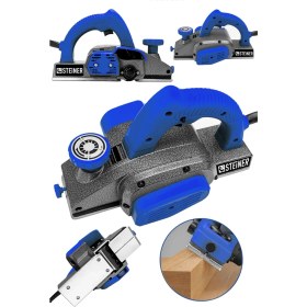 Resim PremiumPort Güçlü 3400W Metal Şanzıman Çift Bıçaklı Planya Rende Mavi 