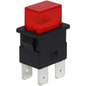 Resim Ic-180h 4 Pinli 220 Volt Kalıcı Basmalı Işıklı Anahtar Ps23-16n-181995 