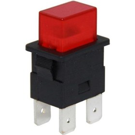 Resim Ic-180h 4 Pinli 220 Volt Kalıcı Basmalı Işıklı Anahtar Ps23-16n-181995 