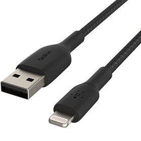 Resim Belkin Usb A Örgülü 2M Lightning Siyah Şarj Data Kablosu 