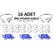 Resim Bnc Power Kablosu Power Jack Kablo Güvenlik Kamera Kablosu 