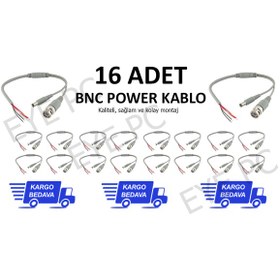 Resim Bnc Power Kablosu Power Jack Kablo Güvenlik Kamera Kablosu 