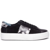 Resim Kadın Siyah Deri Desenli Sneaker Derimod