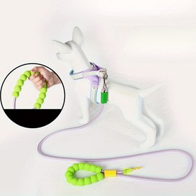 Resim 182.88cm Sevimli Bulut Kabarcık Köpek Tasma - Küçük, Orta ve Büyük Köpekler için Mor Gömlek Bağlantılı Ayarlanabilir Naylon Evcil Hayvan Yürüyüş Kayışı, Kontrollü Evcil Hayvan Yürüyüşü | Çapraz Vücut Köpek Tasma | Güvenli Metal Klips 